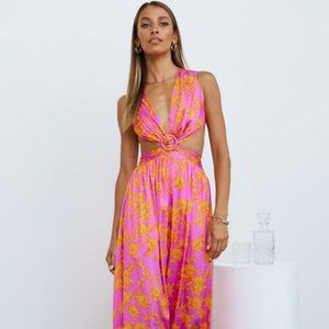Hello Molly Lovely Travels Midi Dress Purple Floral